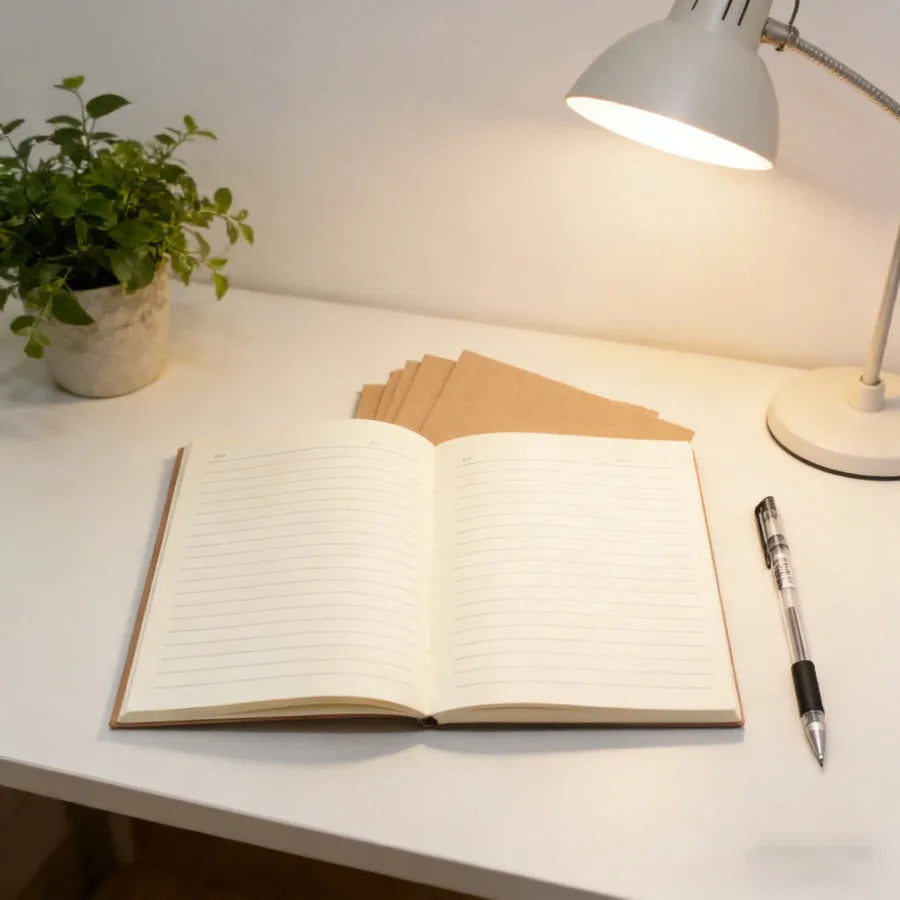 10PCS Kraft Paper Refills for Traveler’s Notebook, Blank & Lined Journal Diary Inserts for Refillable Leather Notebooks