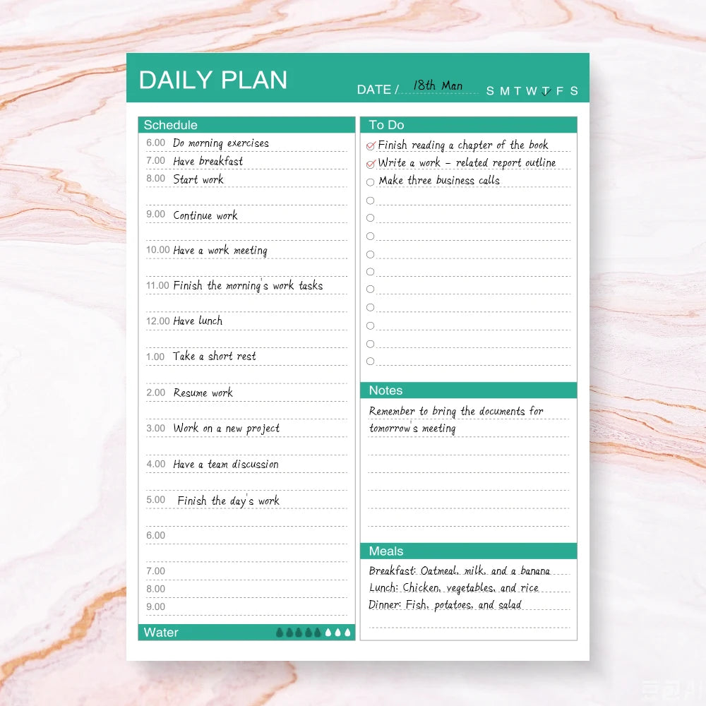 To-Do List Notebook - Daily Planner Notebook, Magnetic Refrigerator Sticker, No Date 52 Pages, 5.6" X 8.5"