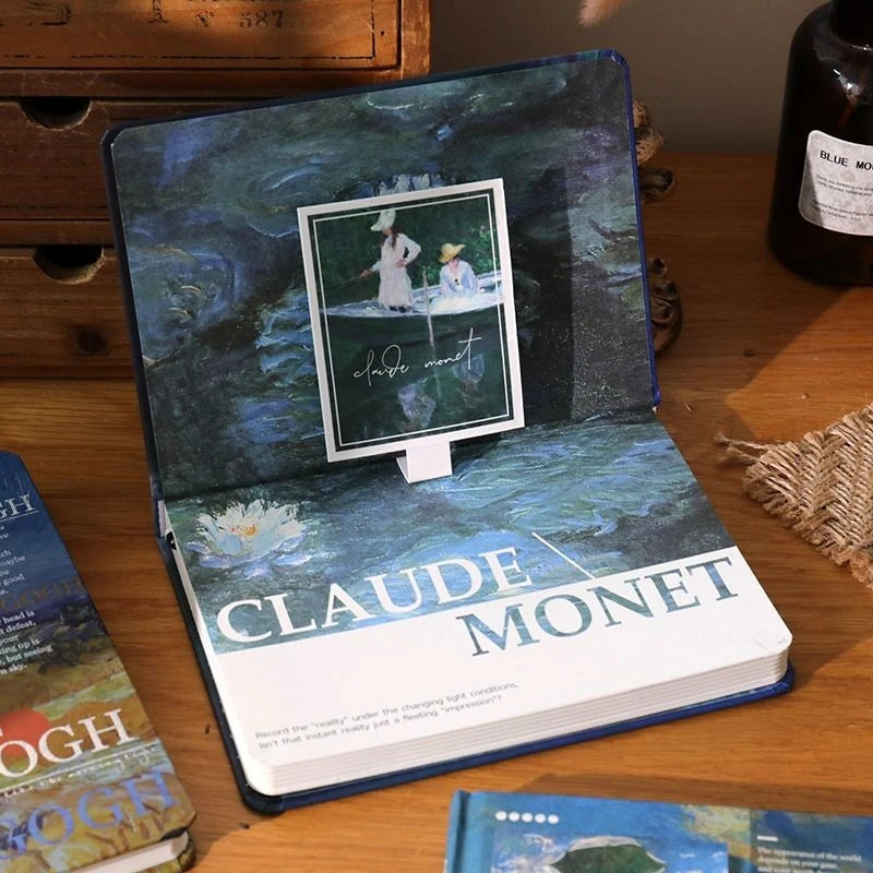 Oil Painting Landscape High  Value Art Retro Student Notebook Oil Painting Notebook Styles Include Sunrise Impression Starry Sky